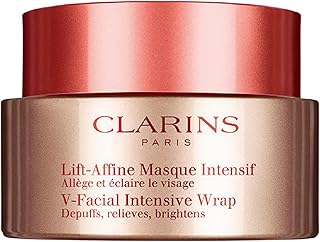 Clarins V-Facial Intensive Wrap Face Mask | Award-Winning Facial Contouring Mask | Visibly Reduces Puffiness and Swelling Caused by Stress,Heat and Hormonal Changes | Promotes Even Skin Tone | 2.5 Oz