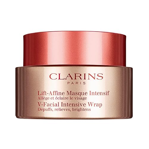 Clarins Máscara facial intensiva V-Facial | Mascarilla de contorno facial galardonada | Reduce visiblemente la hinchazón y la hinchazón causadas por