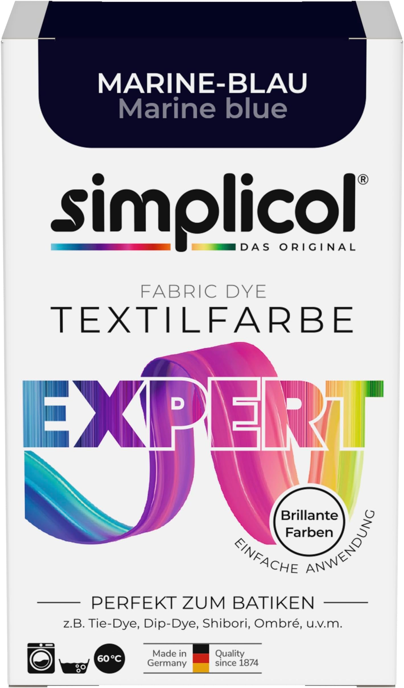 Simplicol Textilfarbe expert 1702 Farbe für kreatives, einfaches Färben in der Waschmaschine oder manuell
