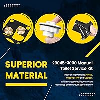 Vista 4 de Kit de servicio de inodoro manual marino Jabsco 29045-3000 para inodoro de la serie 29090-3 y 29120-3 (2008 y superiores)