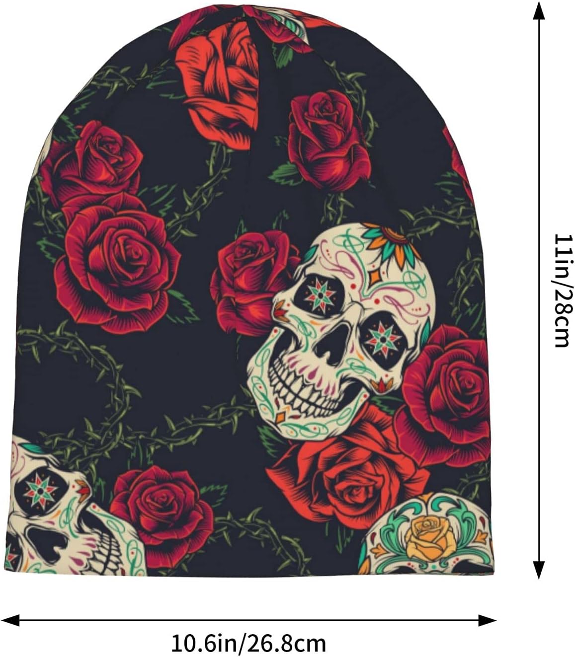 Gamepad Print Slouchy Beanie Skull Caps Chemo Hats Baggy Headwear for Men Women Jogging Cycling - Image 5