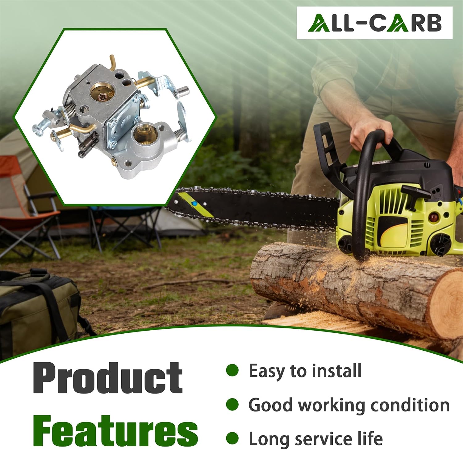 ALL-CARB Carburetor Kit Replacement for Poulan Pro SM4218AVX SM4518AVX P4018WTL PP3516AVX PP4218AVX P3314