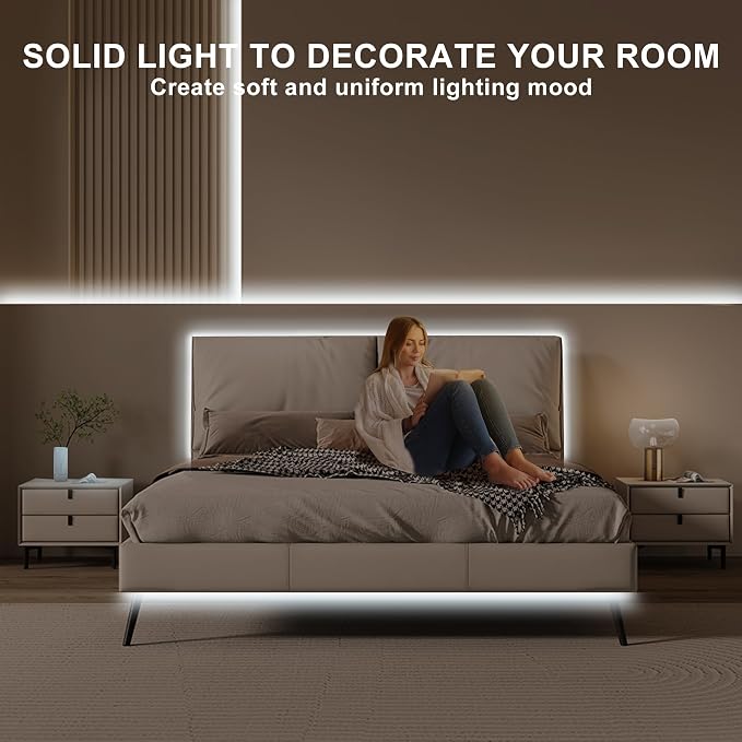 Tira LED COB 16.4 pies con control remoto 6500K Luz diurna miniatura 7