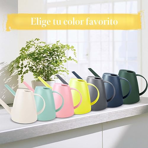 Miniatura 7 de Regadera para plantas de interior, regaderas pequeñas para plantas de casa, jardín y flores, regadera de pico largo para regar plantas al aire Azul