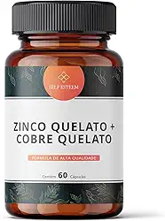 Zinco Quelato 15mg + Cobre Quelato 1mg 60 Cápsulas