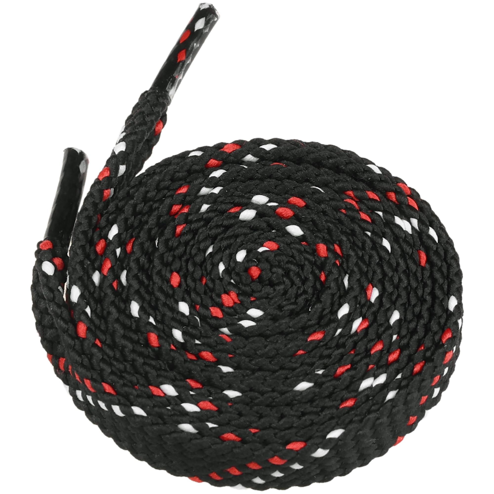 2 Pairs Shoe Laces Polka Dots Flat Shoelaces Double Color Twill Shoe Strings for Casual Sneakers Black-Red-White 140cm/55.12"