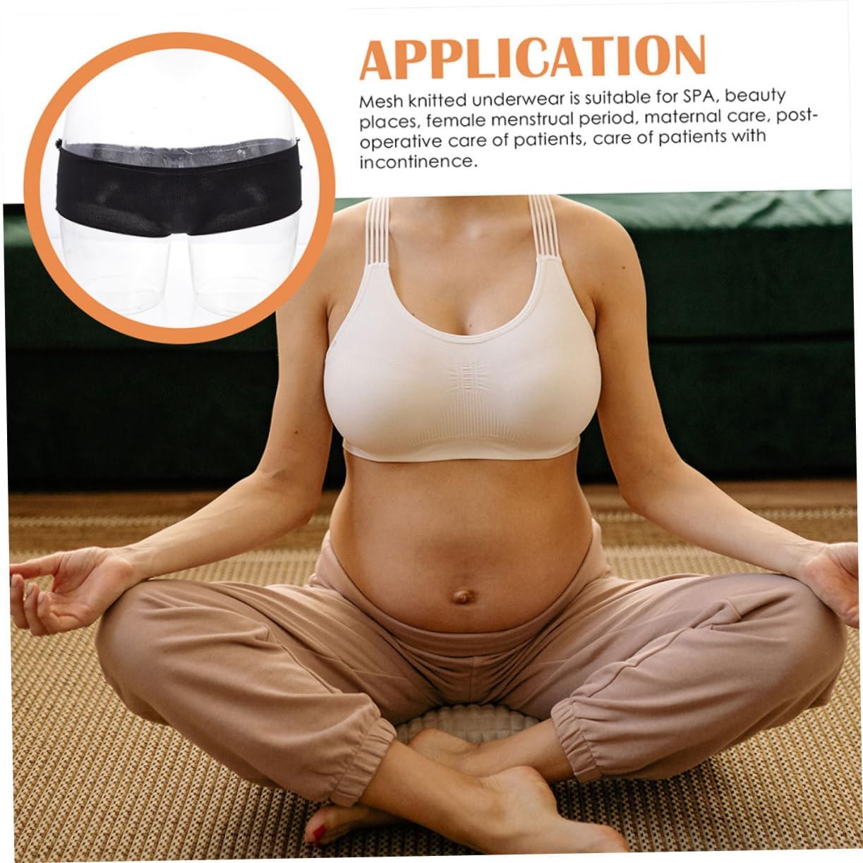 Panties for Women Pack of Briefs Bras Disposable Pregnant Women Underwear Nursing Supplies Leak Protection Black