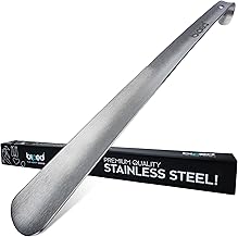 biped Long Metal Shoehorn, Brushed Stainless Steel – Sturdy Shoe Aid in Elegant Gift Box – Premium Shoehorn for Everyday Use Z2932 (43 cm, Silver)