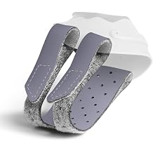 Velpeau CMC Thumb Brace Replacement Straps, Silicone Leather Material, Comfortable & Skin-friendly, Fits Left & Right Hands for Women and Men, Reversible Grey, Resilient Version, X-Small