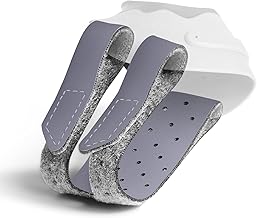 Velpeau CMC Thumb Brace Replacement Straps, Silicone Leather Material, Comfortable & Skin-friendly, Fits Left & Right Hands for Women and Men, Reversible (Grey, Resilient Version, Small)