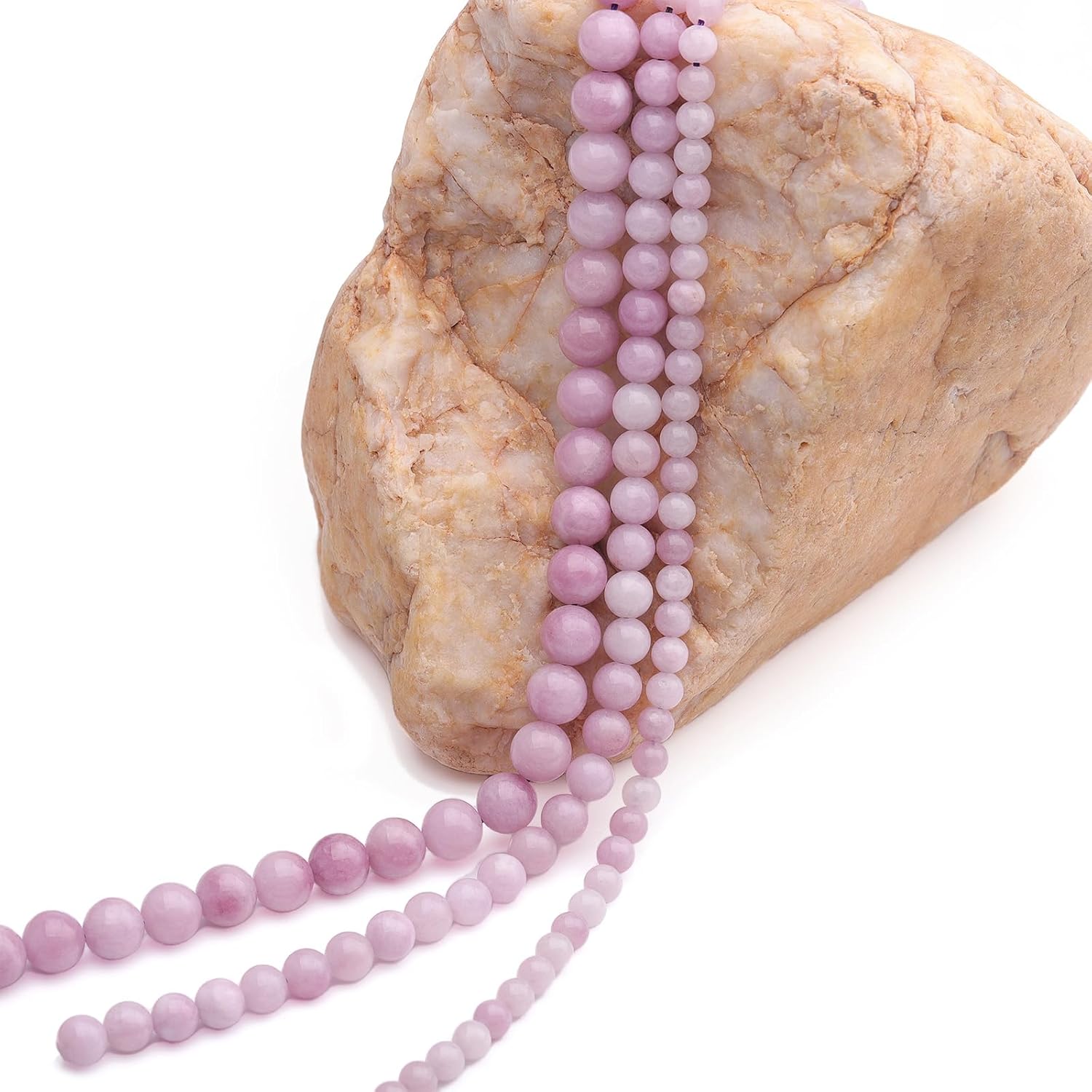 6mm Pink Chalcedony Natural Stone Beads for Jewelry Making Supplies,65pcs Round Loose Gemstones for Bracelet Necklace 15 Inch - Image 4