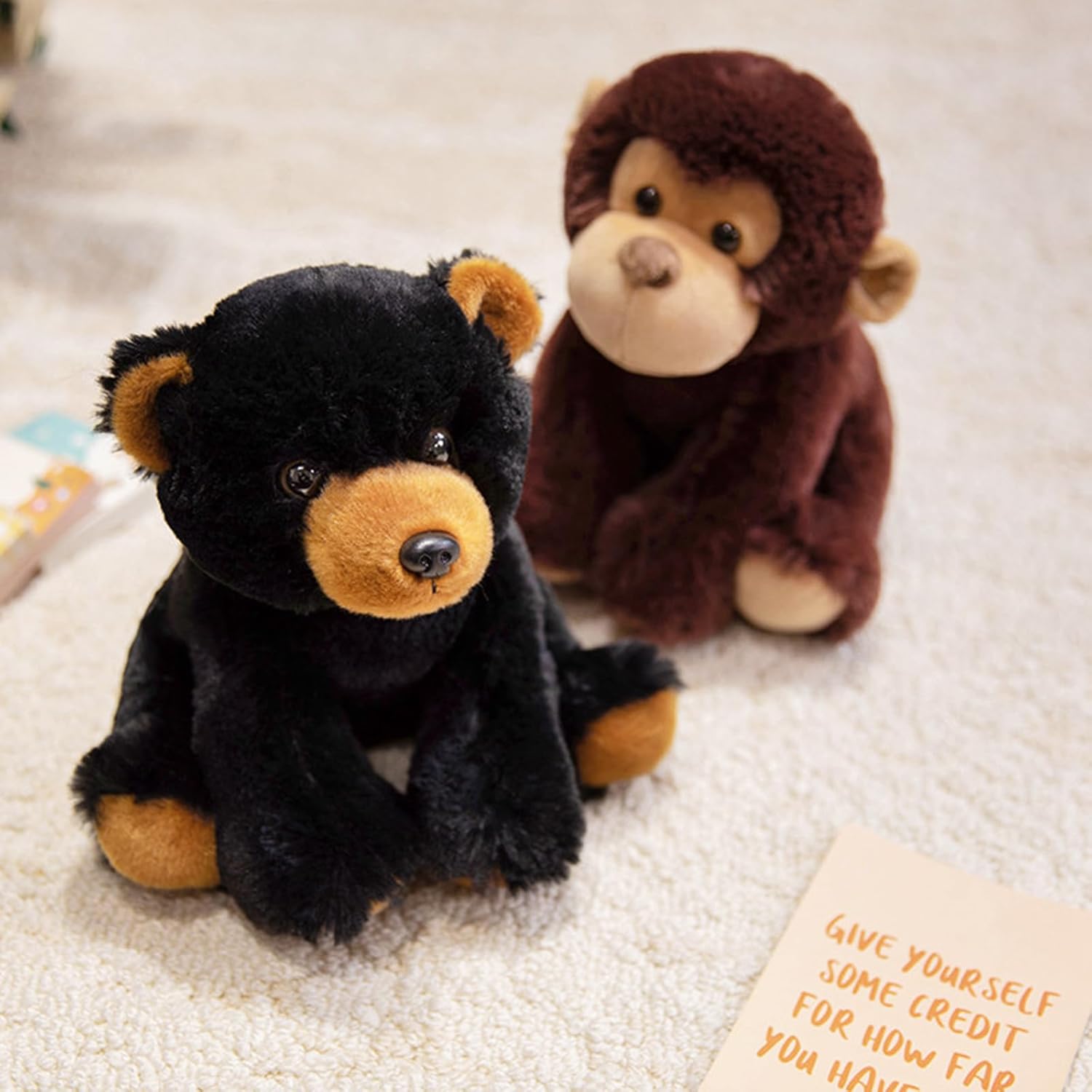 Ditucu Black Bear Stuffed Animal 8 inch Cute Realistic Plush Toys Ultra Soft Plushies Gifts for Kids - Image 9