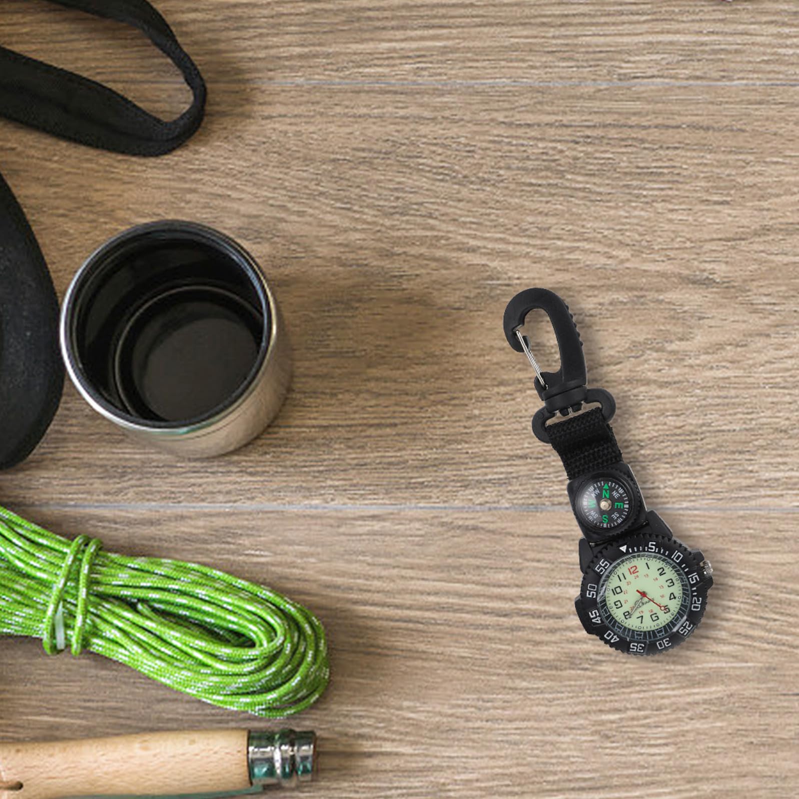 Uhr Sportuhren MIT Kompass Nylon Strap Mini Taschenuhr Angeln Wandern Klettern Camping Multifunktional Outdoor Activities Ärzte Krankenschwestern