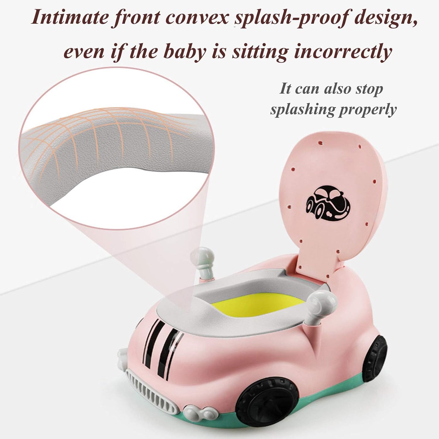 Car Three Color Toilet Large Children's Toilet Baby Potty Multifunctional Children's Toilet Training Toilet Green (Yellow)