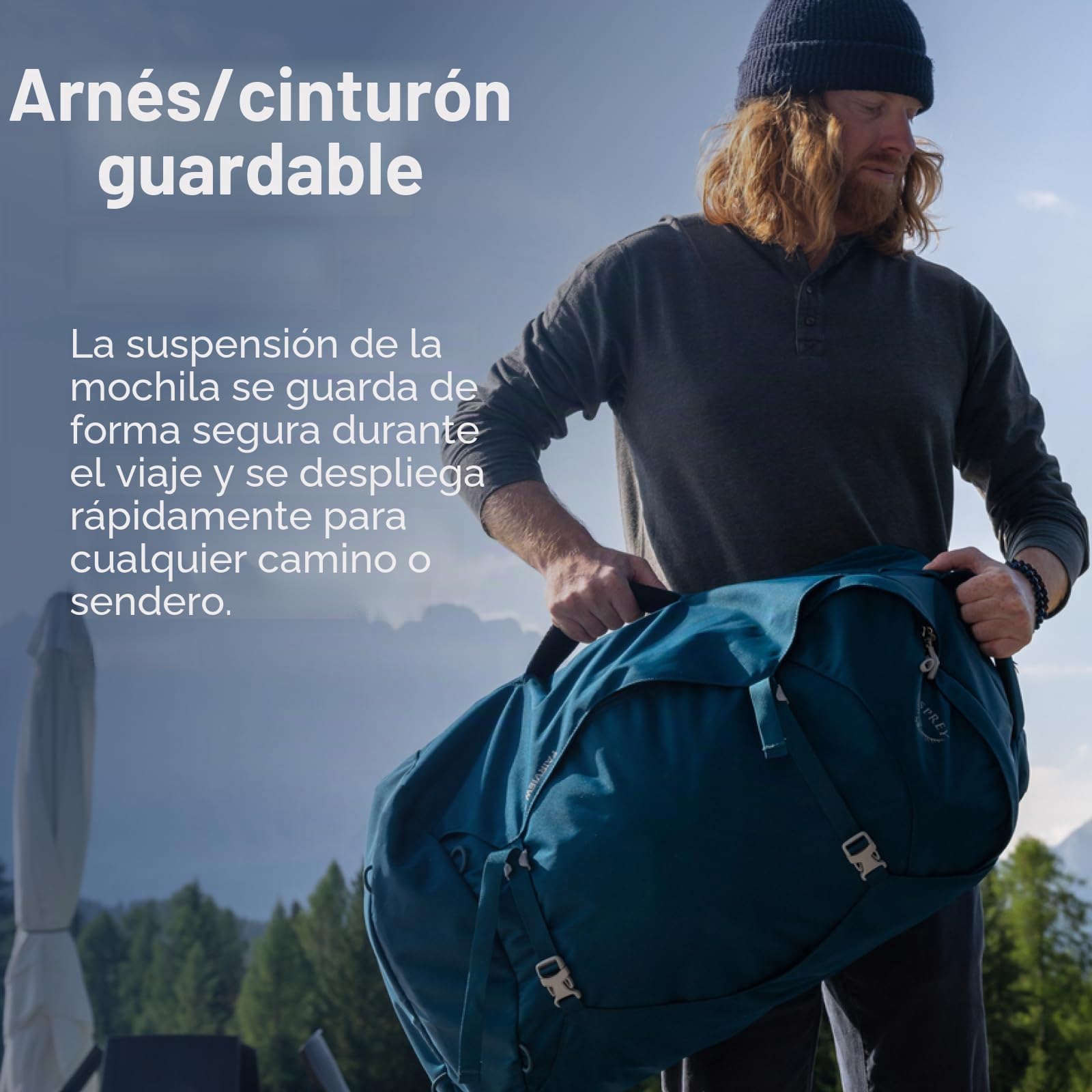 Osprey Fairview Mujer Mochila de viaje, 70L, Night Jungle Blue, O/S