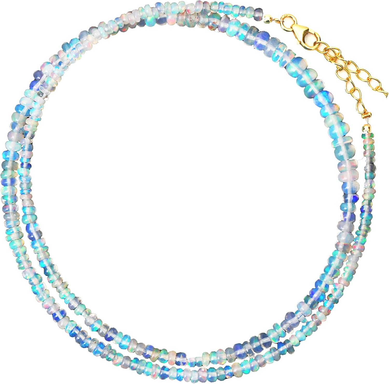 Natural Beaded Gemstone Choker Necklace,Smooth Rondelle Bead, Birthstone Necklace, Energy Healing Crystal, Gift For Her, 925 Sterling Silver Jewelry 18 Inch