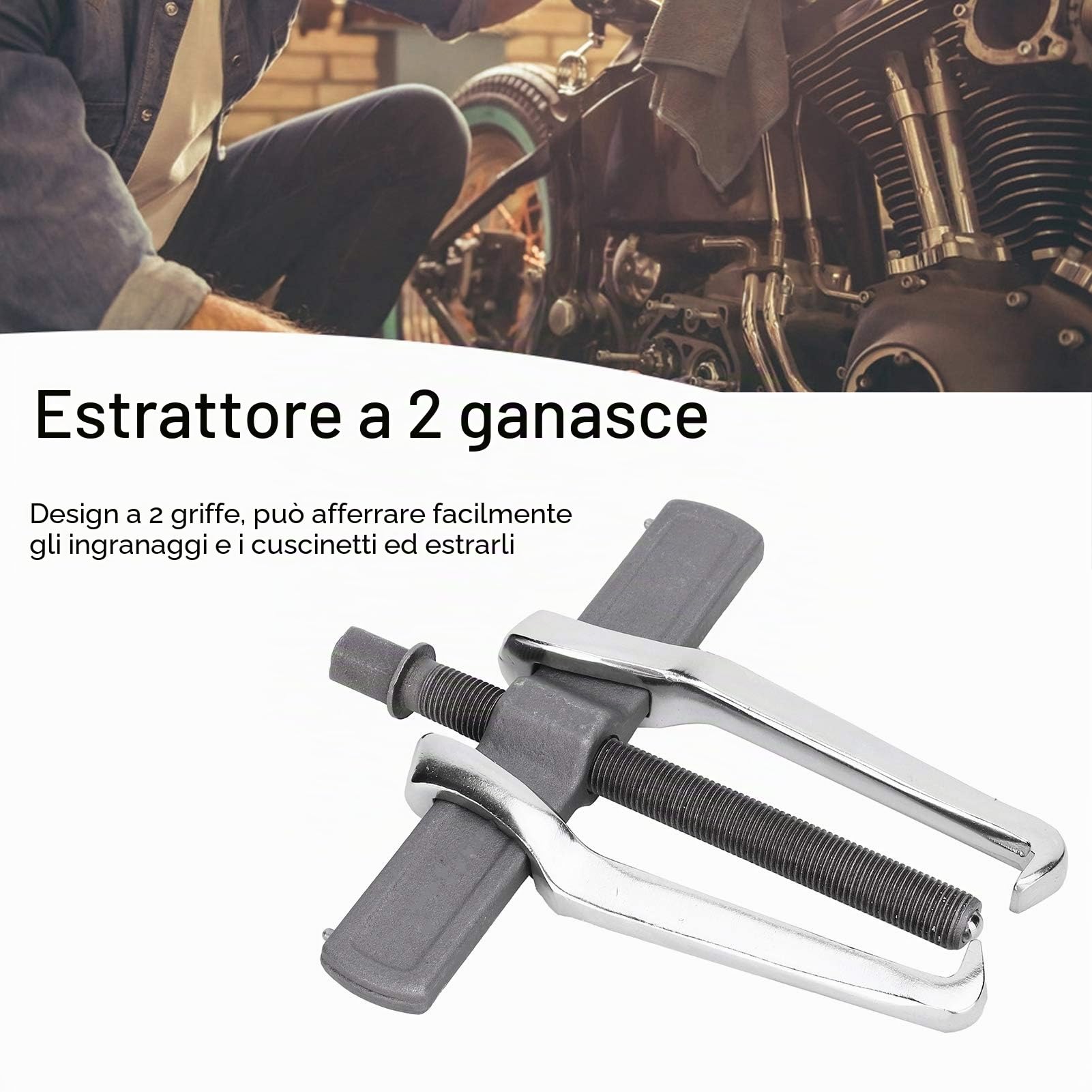 Estrattore Cuscinetti 2 Ganasce 8 Pollici per Officine Pesanti e Riparazioni Industriali