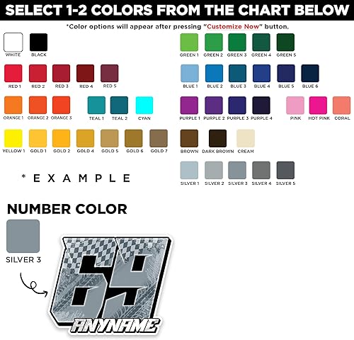 Miniatura 34 de Calcomanías personalizadas con números de carreras, calcomanías de vinilo troqueladas para casco duro, laptop, botella de agua, teléfono, Número