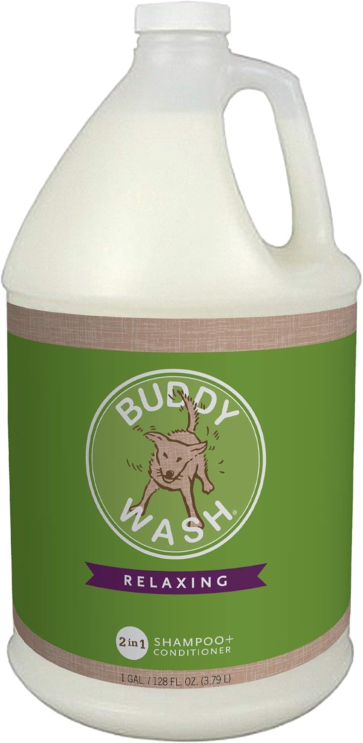 Buddy Wash Dog Shampoo & Conditioner for Dogs with Botanical Extracts and Aloe Vera, Green Tea & Bergamot, Gallon Jug