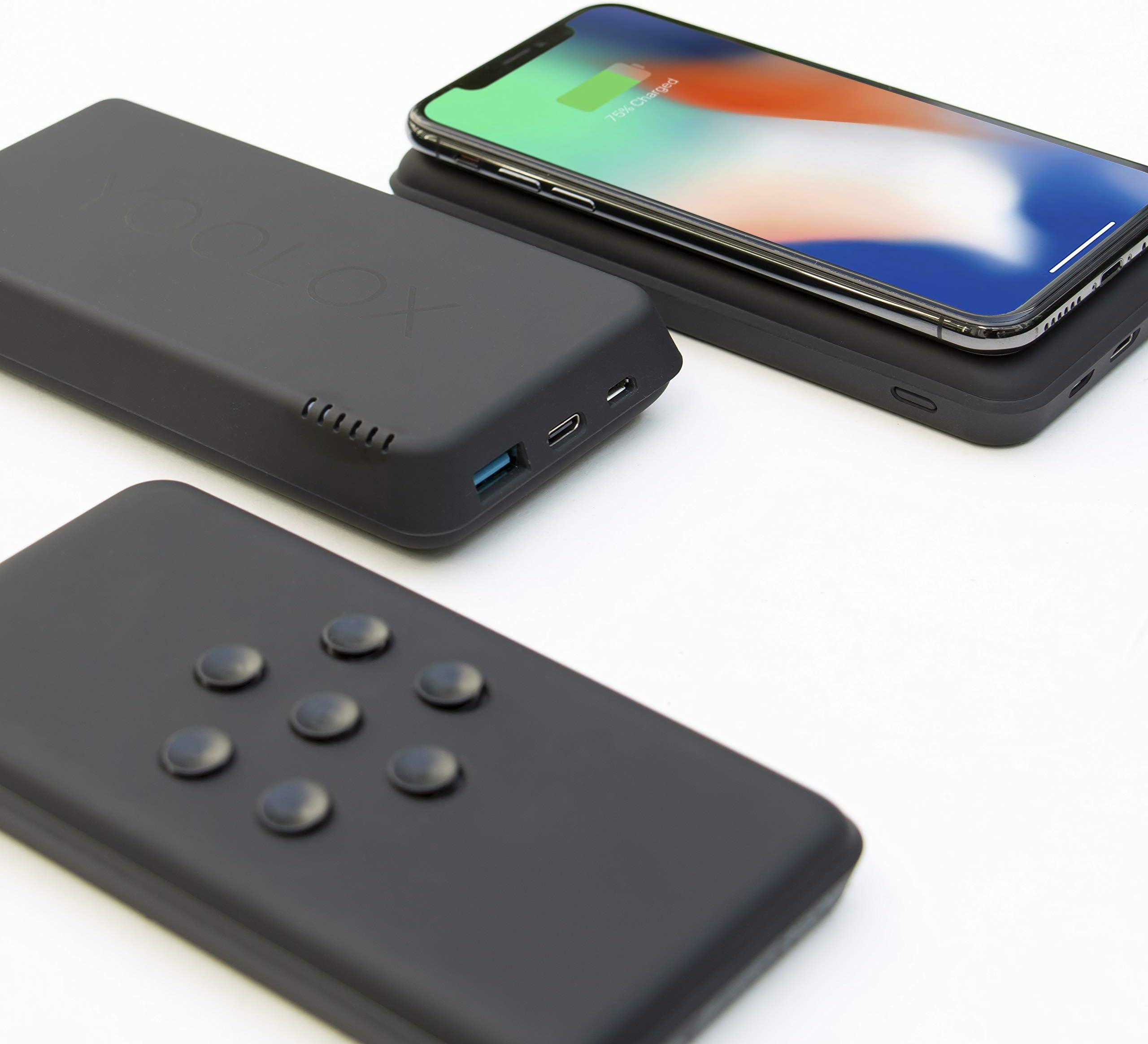 YOOLOX 10k | Wireless Charger Qi Power Bank | 10000 mAh, Charge your smartphone wirelessly, compatible with iPhone 11, 11Pro, X, XS, XS Max, XR, 8, 8 Plus and Galaxy S10, S9, S8, USB Type C