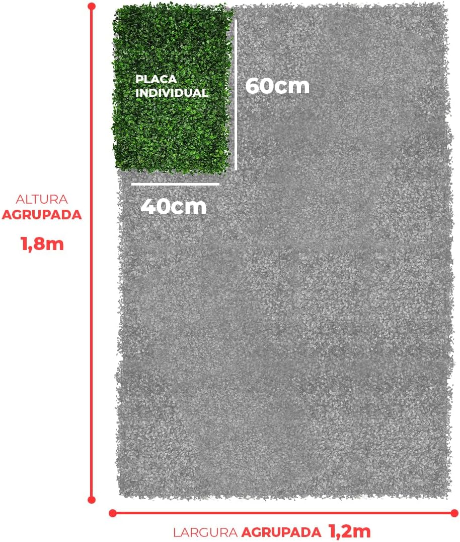 Decolab Kit 10 Decorative Artificial Plant UV Protection Buchinho Plates Easy Applies - For English Wall Vertical Garden, Party, Wedding (Green, Buckle)