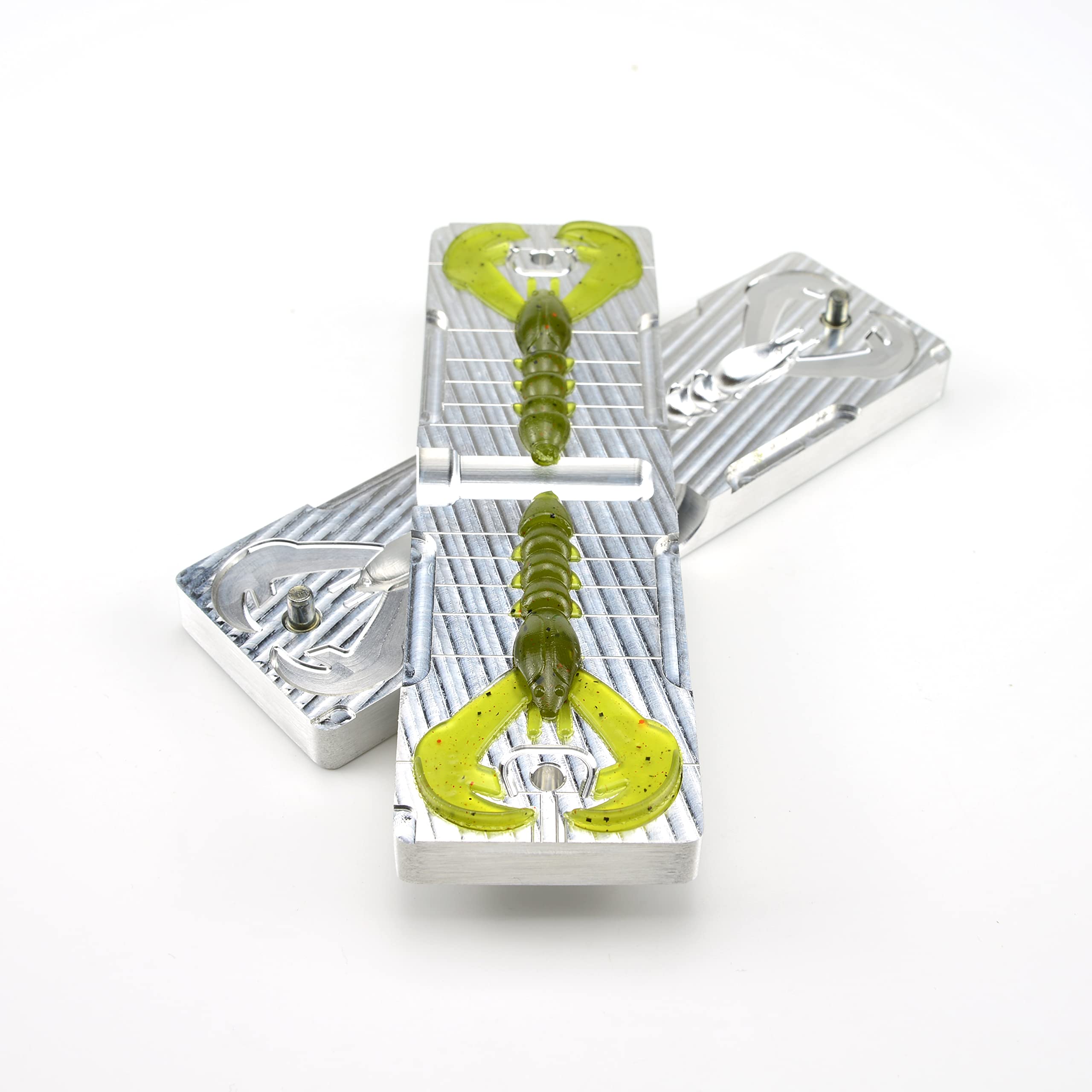 Molle in plastica morbida per realizzare esche a iniezione con due cavità Baby Rage Craw 7,6 cm (alluminio)