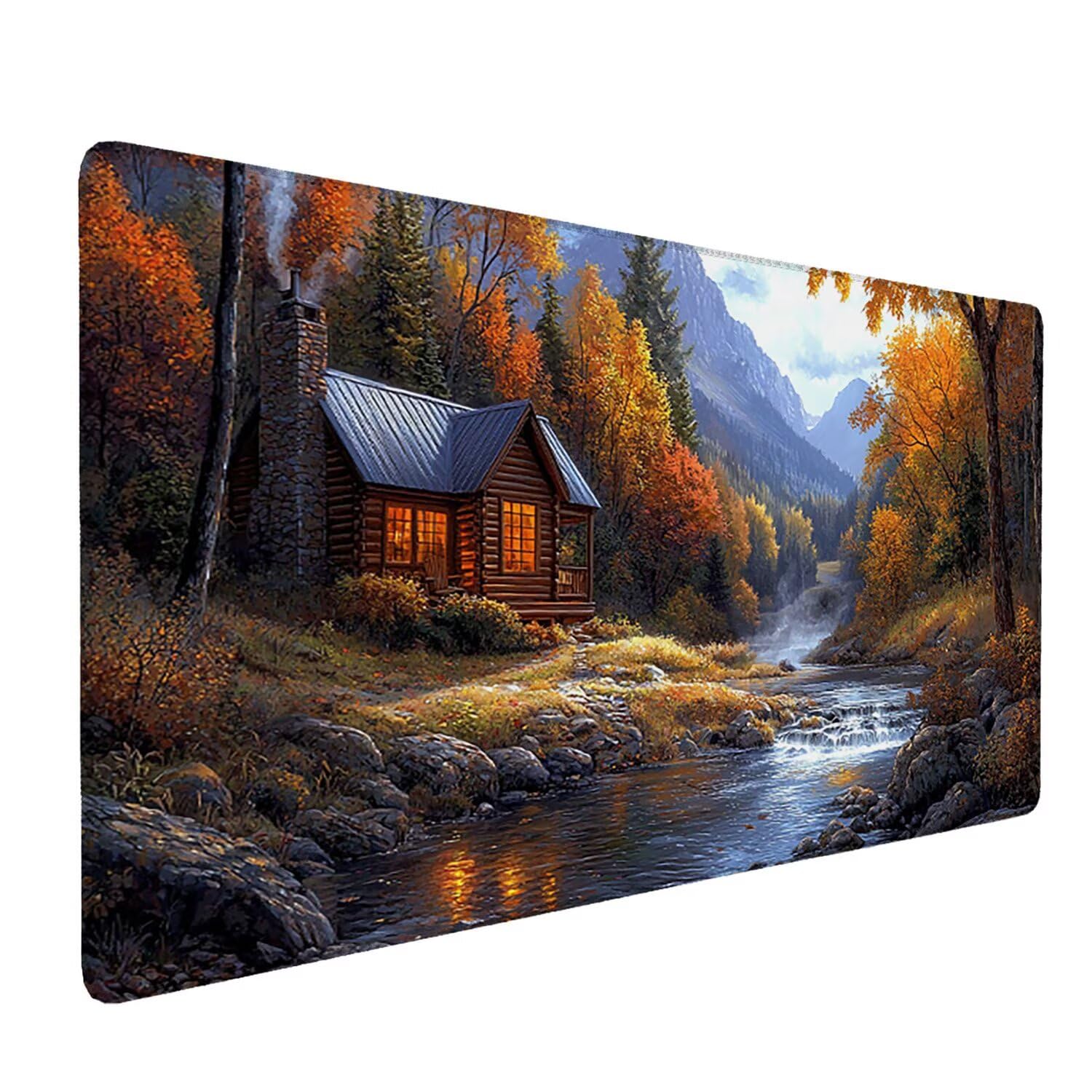 Podkładka pod mysz do gier, 1200 x 600 mm, XXL, duża podkładka pod mysz do gier, antypoślizgowa, wodoodporna, rozszerzona XXL długa klawiatura, akcesoria biurowe, do gier, komputera, komputera (widok