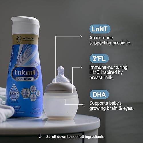 Miniatura 6 de Enfamil Optimum (Enspire) - Fórmula para bebés lista para alimentar, nuestra leche materna más cercana a la leche materna, DHA para fortalecer el