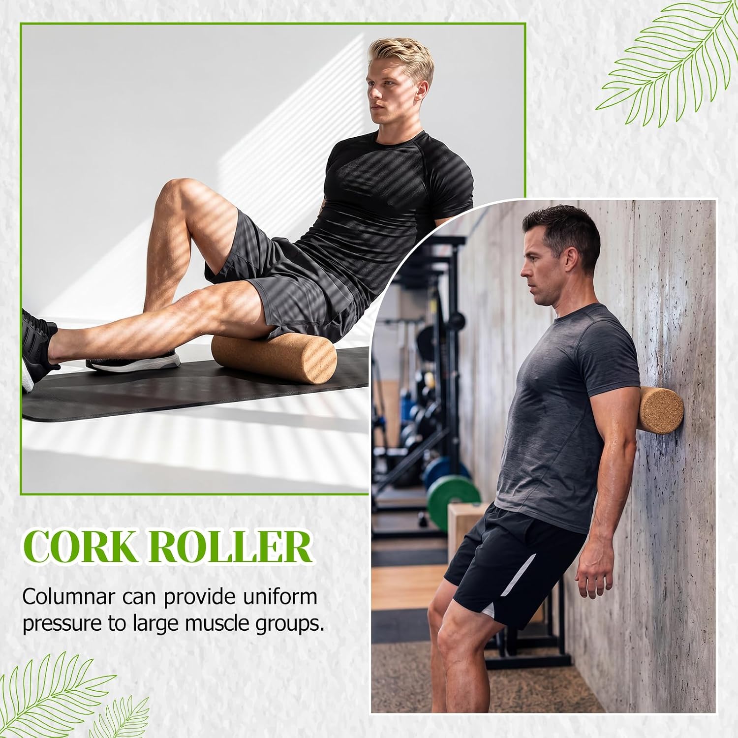 4 Pack Cork Massage Ball Roller for Massage Fascia Release After Exercise Yoga Point Therapy Relax Muscles Relieve Stress Tools