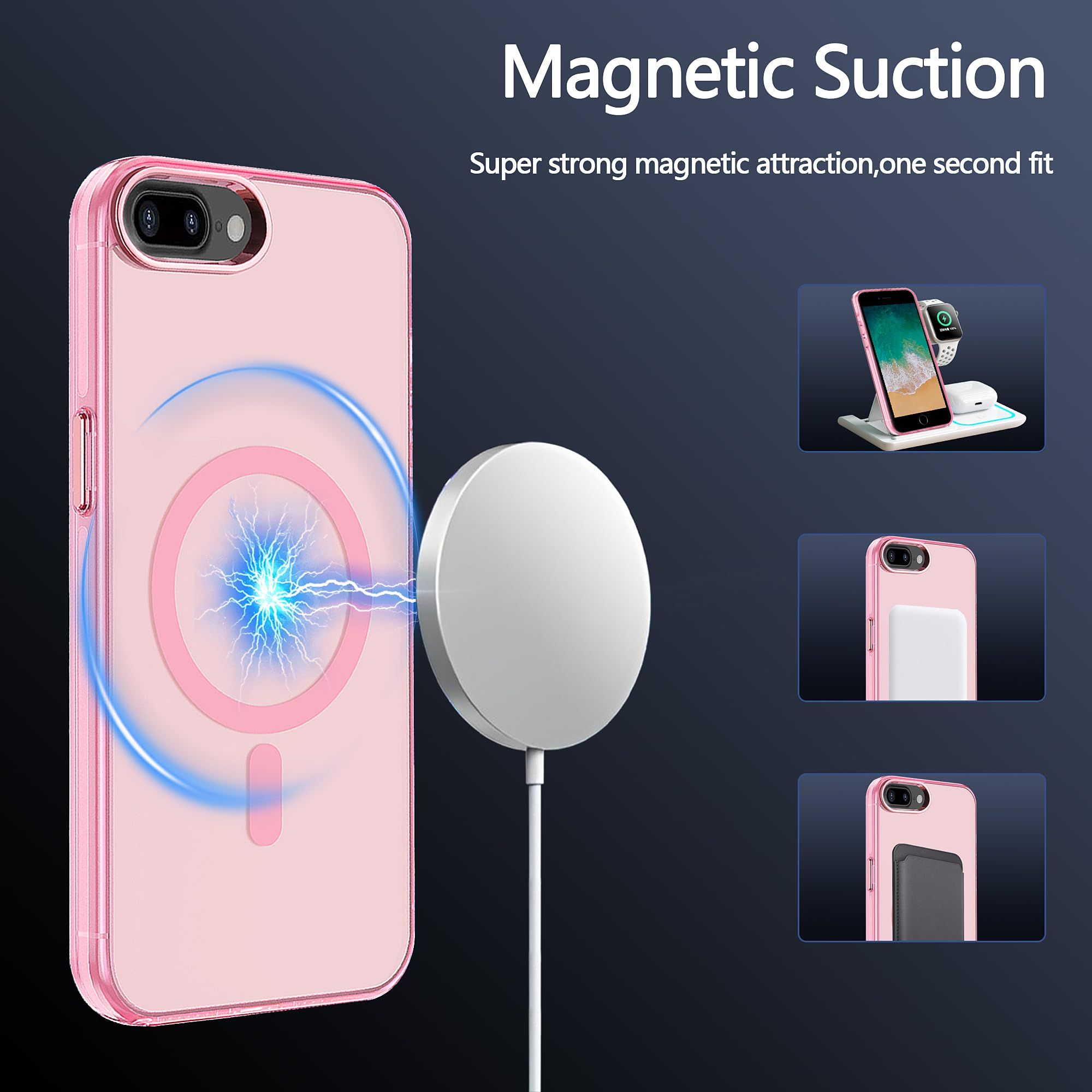 iPhoneアクセサリー iPhone7.8 Amazon.com: S. Tedazo Magnetic Case for iPhone 7/8 Plus (5.5 inch