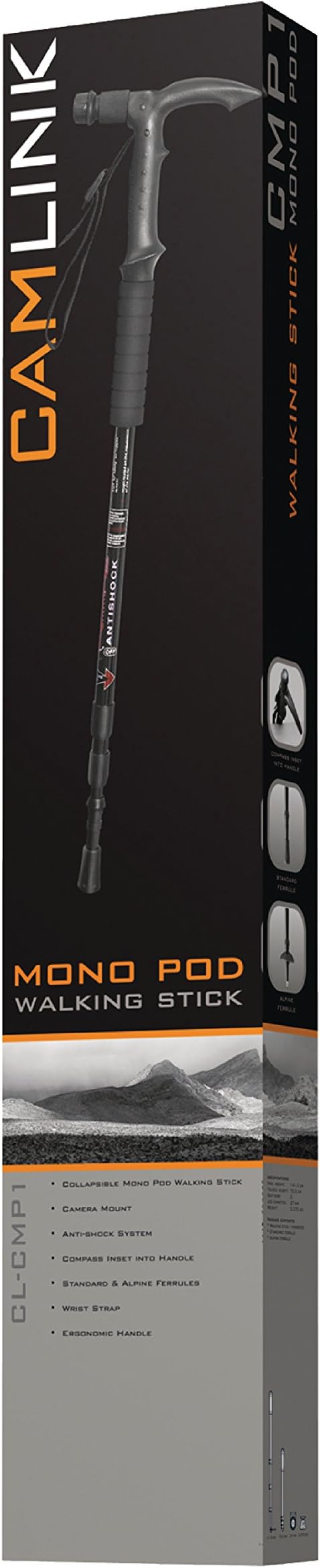 Camlink CMP1 Walking Stick Monopod Camera Camcorder Sinbgle Leg Stand