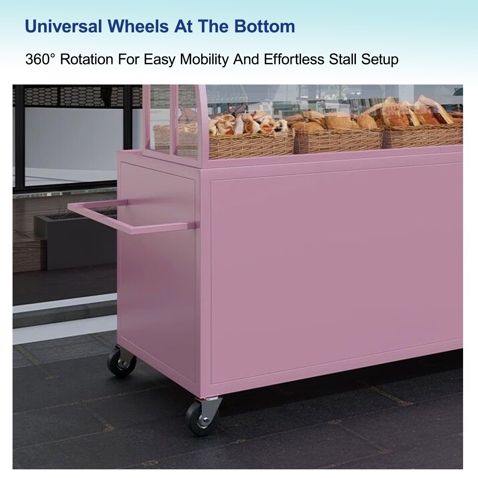 le Carrello alimentare con tettoia, Display venditore ambulante per eventi e vendite all'aperto, Stand alimentare portatile, Rimorchio alimentare commerciale, Food Truck Equint