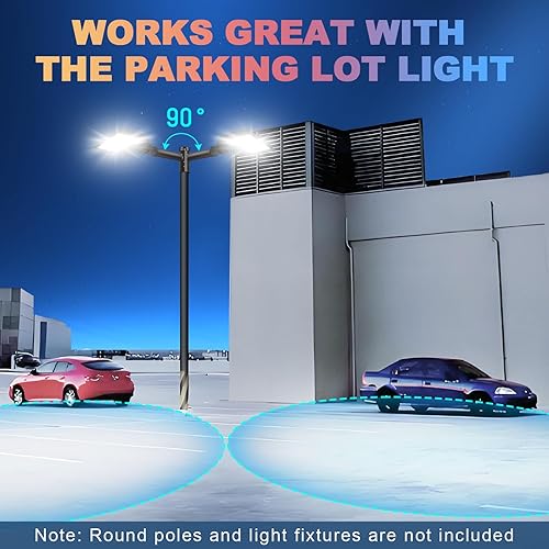 Vista 11 de ledmo Luz LED de estacionamiento de 300 W, 36000 lúmenes, 5000 K, ajustable, ajuste deslizante, iluminación de seguridad con fotocélula