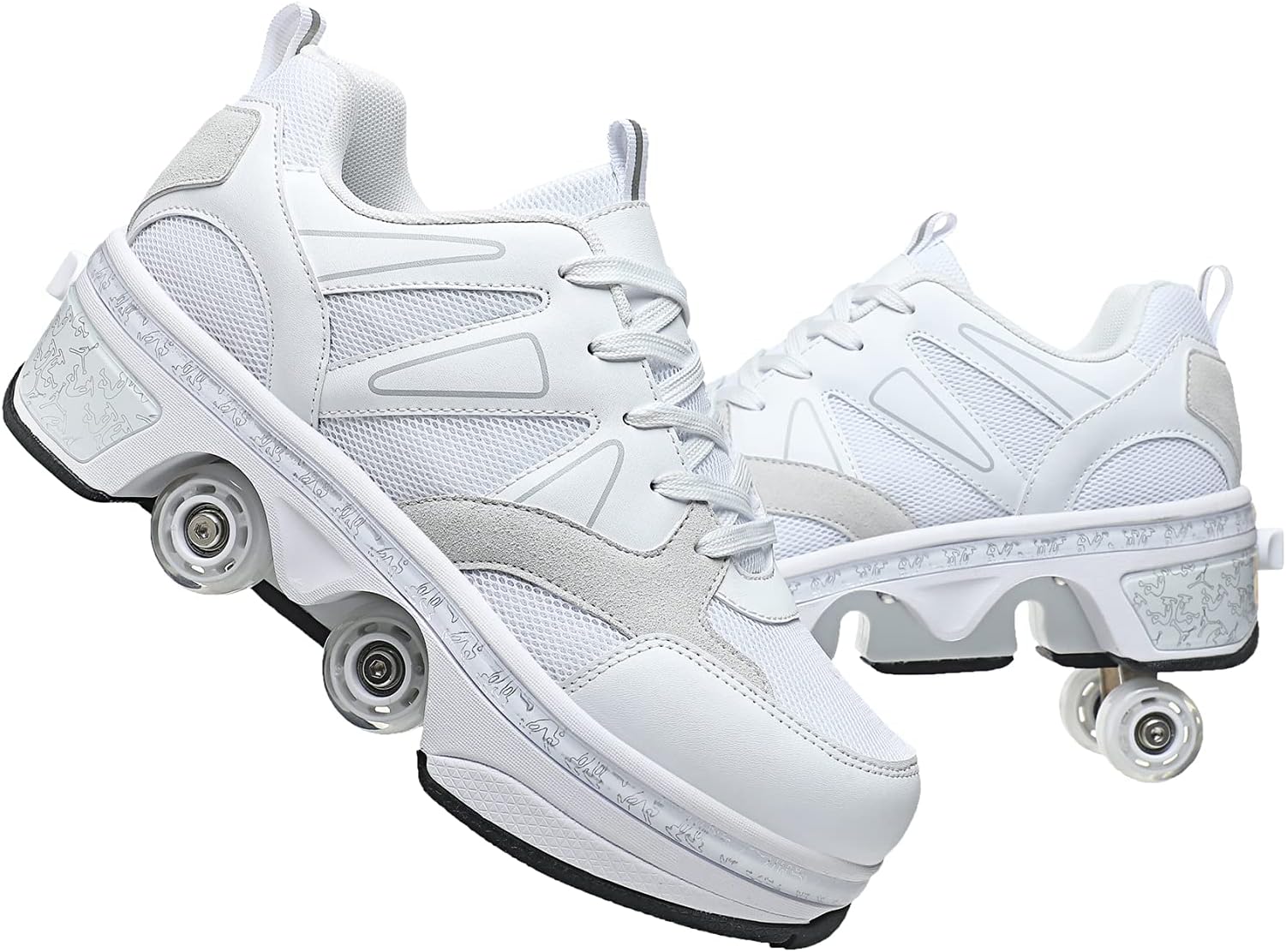 Roller Skates for Kids/Women,Shoes with Wheels for Girls,Kick Rollers Shoes Skates Retractable Adult,Skating Shoes for Boys,Heel Skates for Kids,Sports/Outdoor Recreation Parkour Shoes