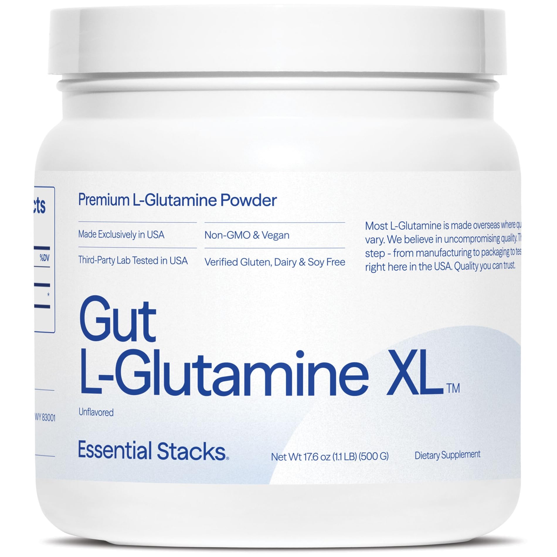 Essential Stacks Gut L-Glutamine Powder (Raspberry Lemonade, 50 Servings) — Amazon image 9