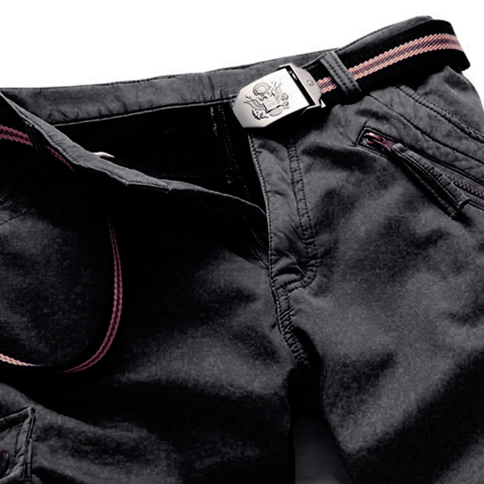 Pantalones cargo para hombre, militares, largos, tiempo libre, cargo, pantalones de trabajo, elásticos, militares, peto, algodón, holgados, chinos, para el tiempo libre