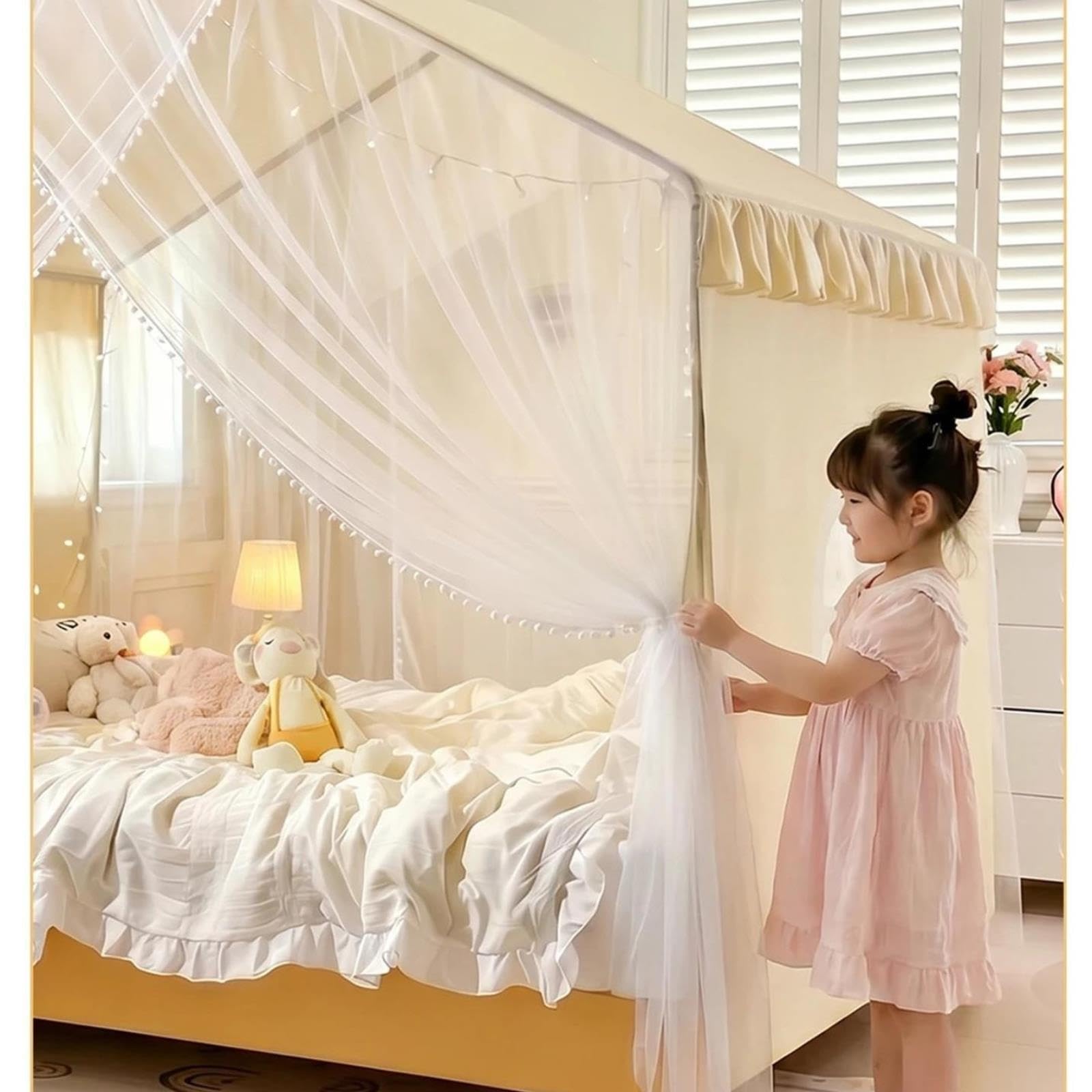 Dernière moustiquaire de petite maison style princesse avec support
