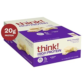 think! High Protein Bar, White Chocolate, 10 Count