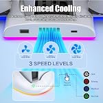 PS5 Slim Cooling Station, Dual Controller Charger & Quiet Cooling Fan | Compatible with PS5 Slim Digital/Disc Console | RGB Light Modes