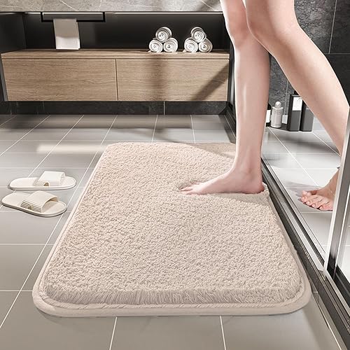 Miniatura 8 de Yancorp Alfombras de baño peludas de 3 piezas de felpa gruesa alfombra de baño suave para baño, antideslizante, lavable a máquina, alfombra de baño