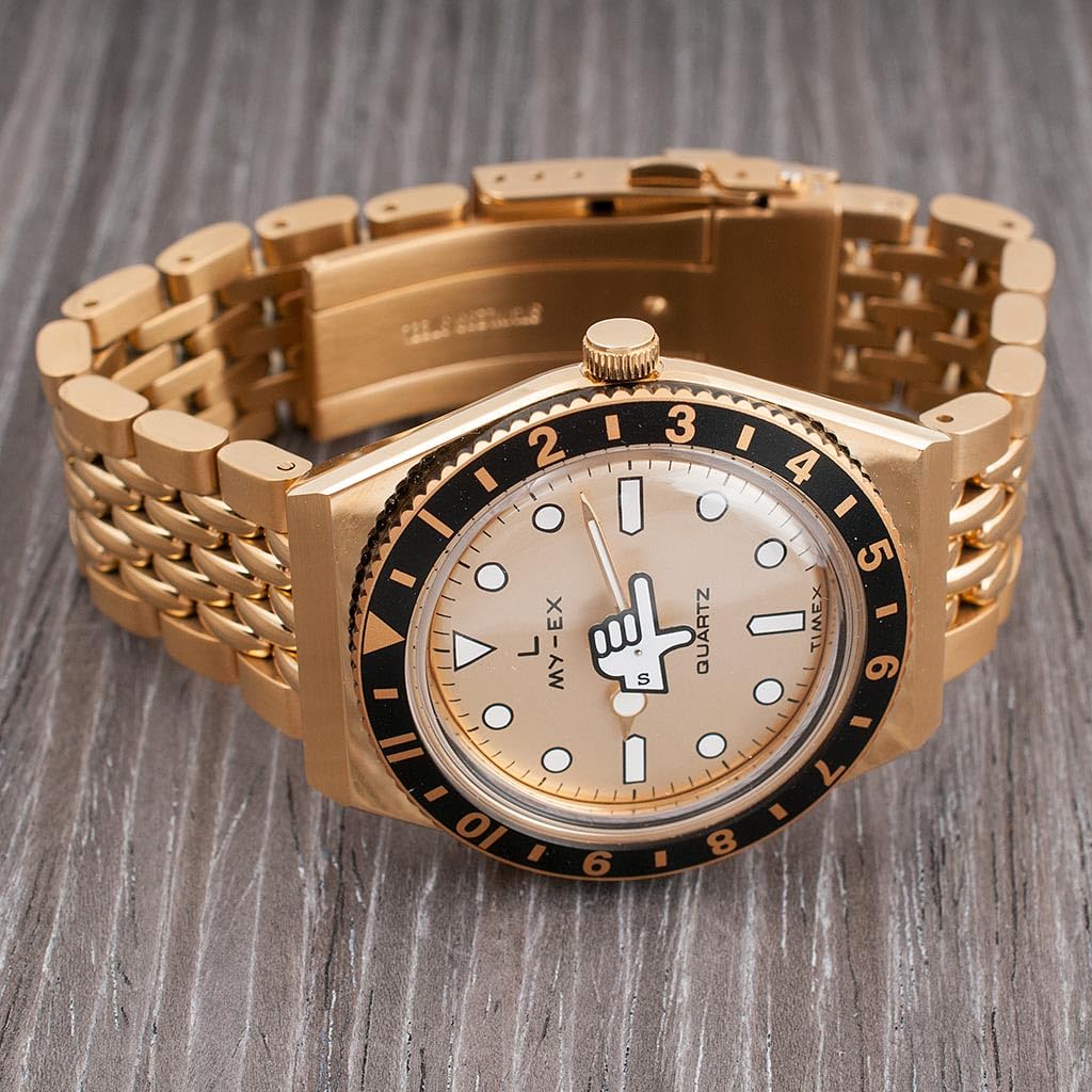 StrapHabit Cinturino di ricambio per orologio Q Timex adatto a 36 mm, 38 mm, 40 mm, M79, GMT, cronografo - TQ18 Cinturino a sgancio rapido Beads of Rice - Acciaio inossidabile Vintage BOR 18 mm