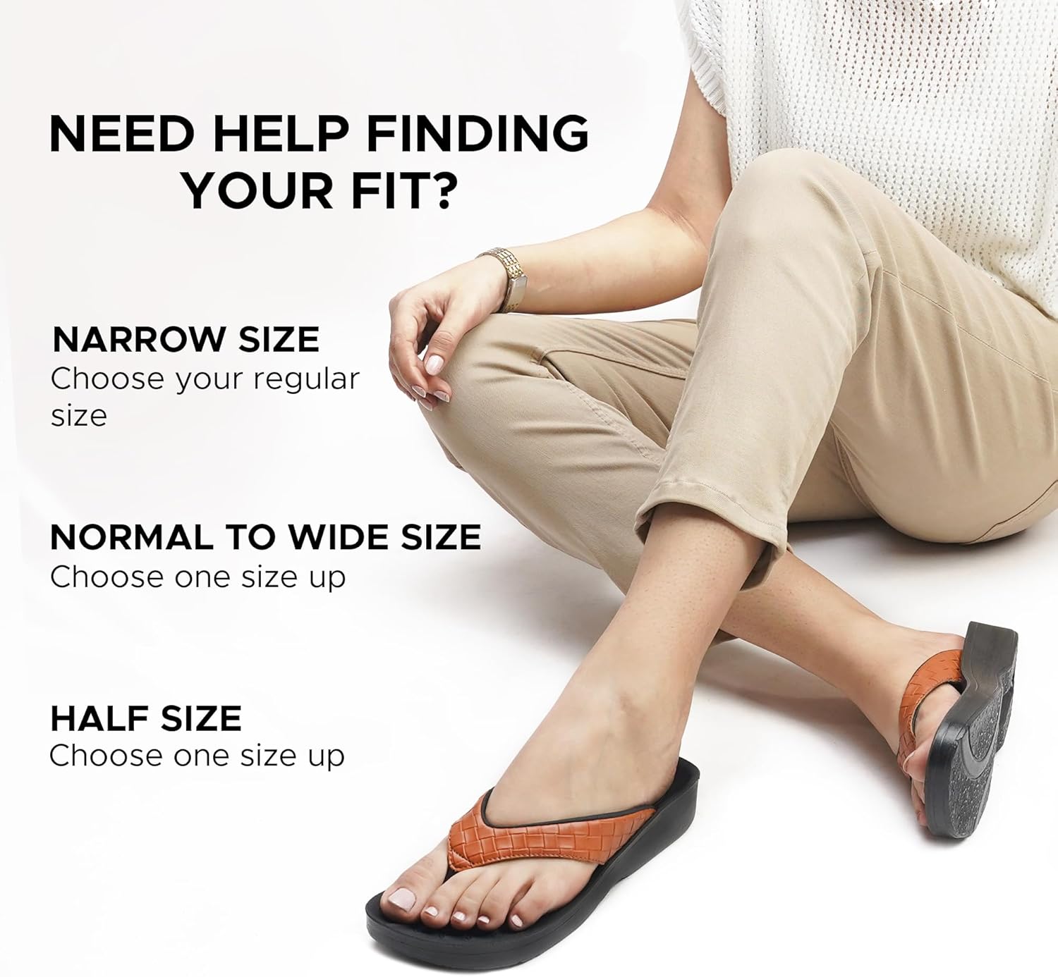 AEROTHOTIC Comfy Flip Flops for Women with Arch Support Orthotic Footbed Stylish Faux Leather Padded Straps with Soft Toe Post & Non-Slip Sole Slip On Casual Indoor and Outdoor Ladies Sandals - Image 3