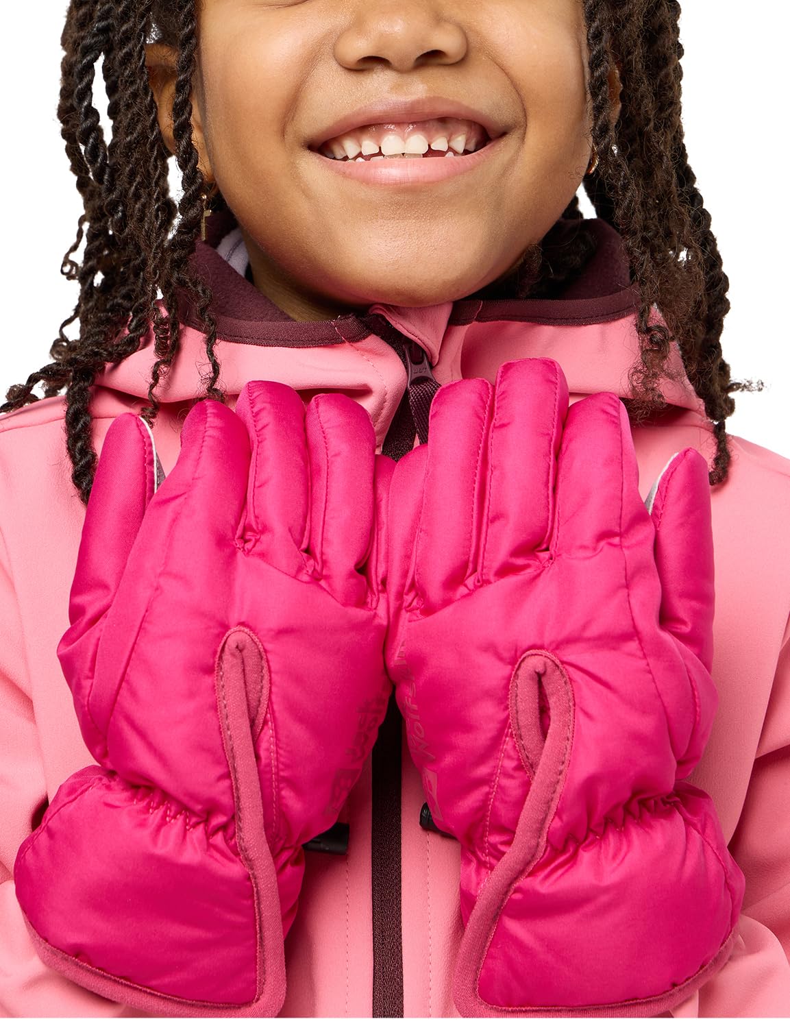 Jack Wolfskin Easy Entry Glove K Glove, Dark Fuchsia, 140