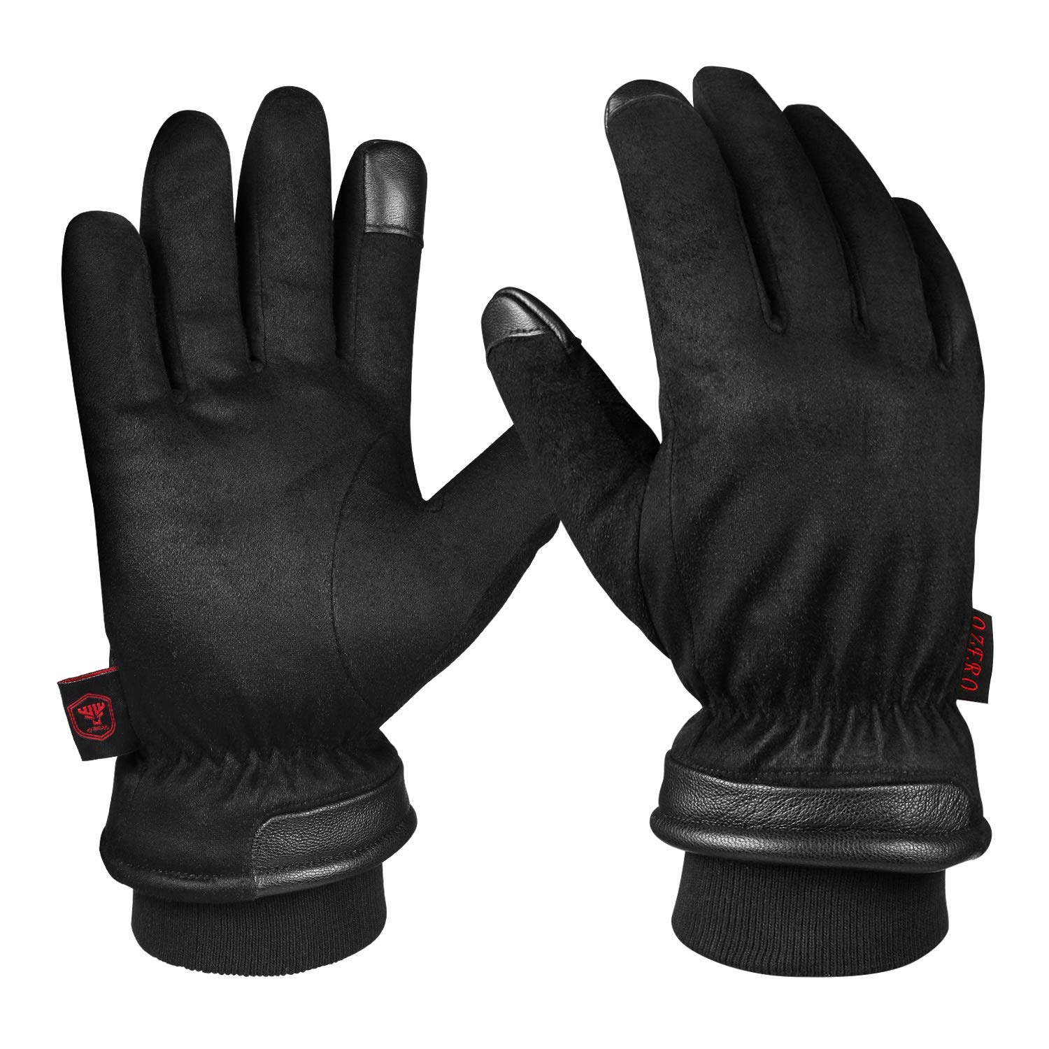 OZERO Mens Gloves for Cold Weather: Waterproof Touchscreen Winter Gloves