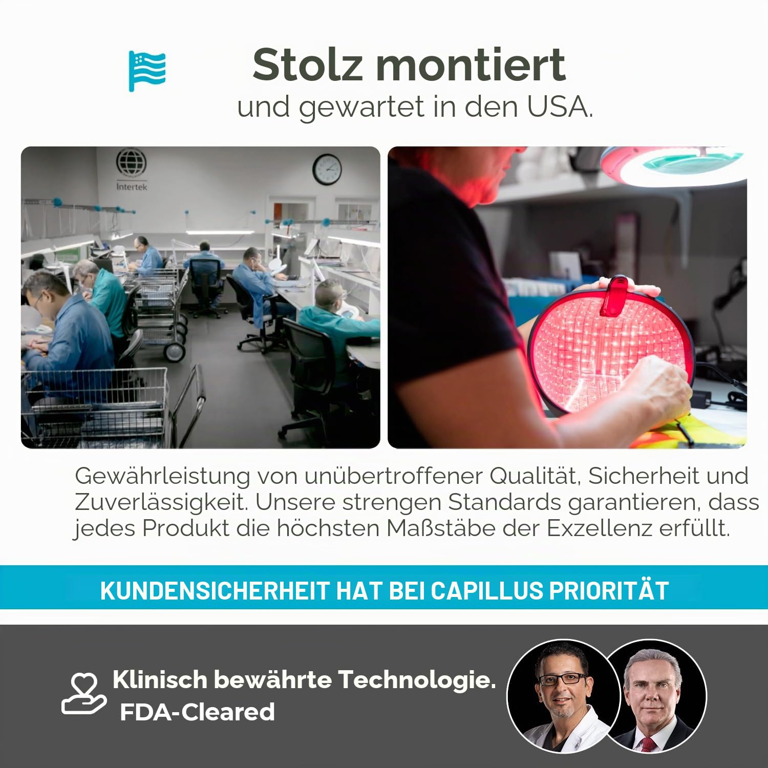 Capillus82 Mobile Lasertherapie-Mütze gegen Haarausfall - 6-min Modell mit flexibler Anpassung - FDA-Zulassung zur medizinischen Behandlung von androgenetischer Alopezie - Hervorragende Abdeckung
