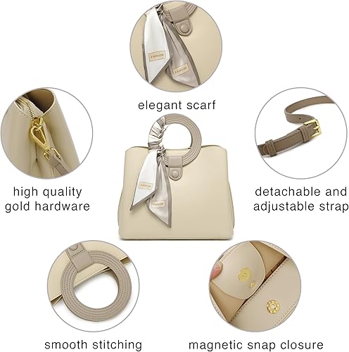 Miniatura 4 de SCARLETON H1048 - Bolsos para mujer monederos para mujer bolso con lazo bolso para mujer bolso para mujer 12x10x5 Negro, Marrón, gris, Azul marino,