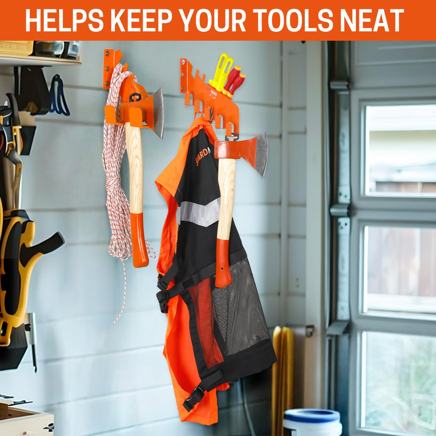 Snapklik.com : YARDMARIS Chainsaw Wall Mount & Chain Hanger, Heavy Duty ...