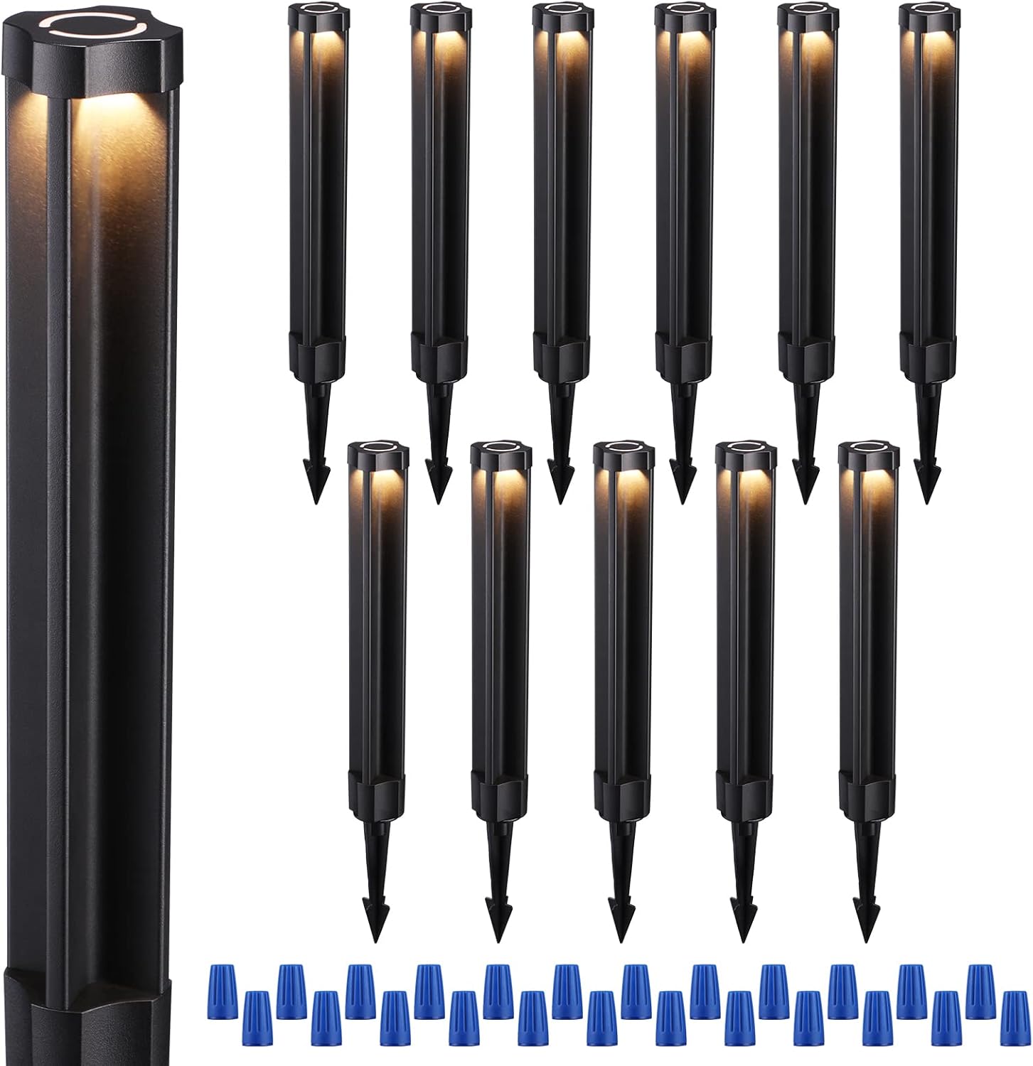 LEONLITE 12Pack LED Low Voltage Pathway Lights, 4W Landscape Path