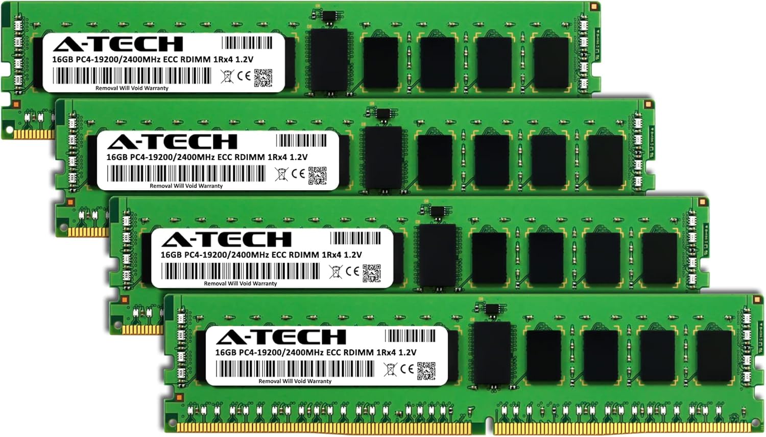 A-Tech 64GB Kit (4x16GB) RAM for HP Z440 | DDR4 2400MHz PC4-19200 ECC RDIMM 1Rx4 Registered Server Memory Upgrade