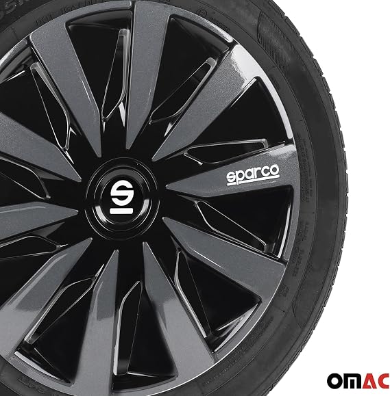 Sparco Wheel Covers Lazio - 15-inch - Black/Grey - Set of 4 pieces